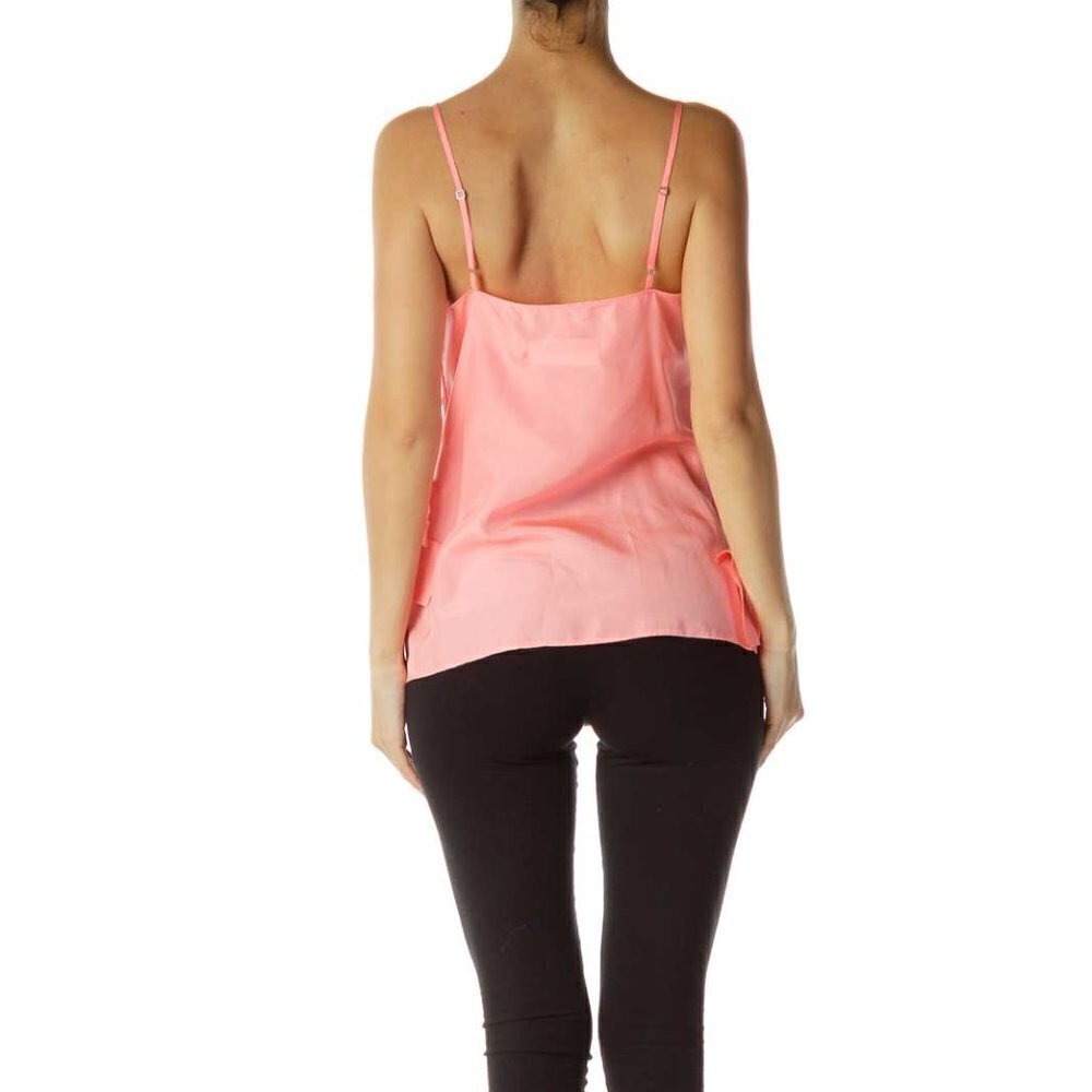 Banana Republic Pink Ruffled Silk Top - Picture 3 of 3